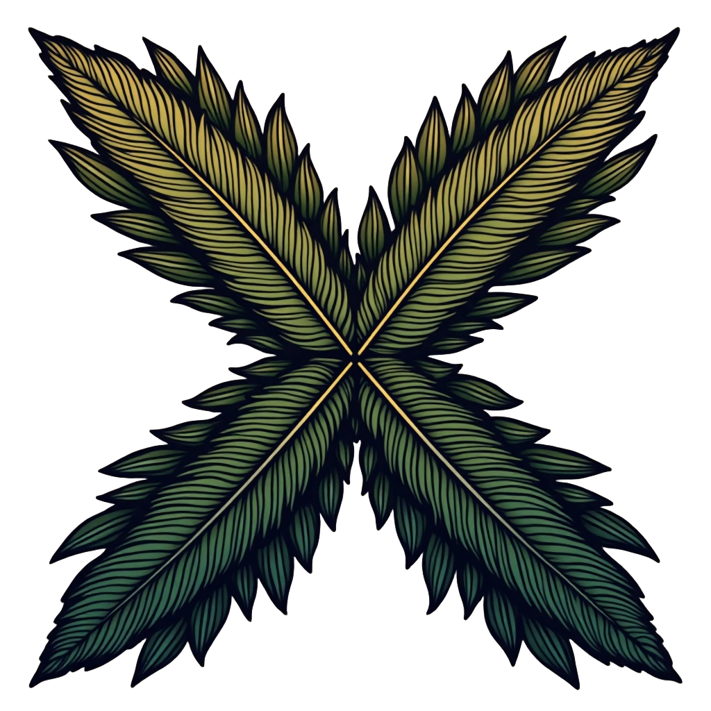 Crossed Palm Leaves